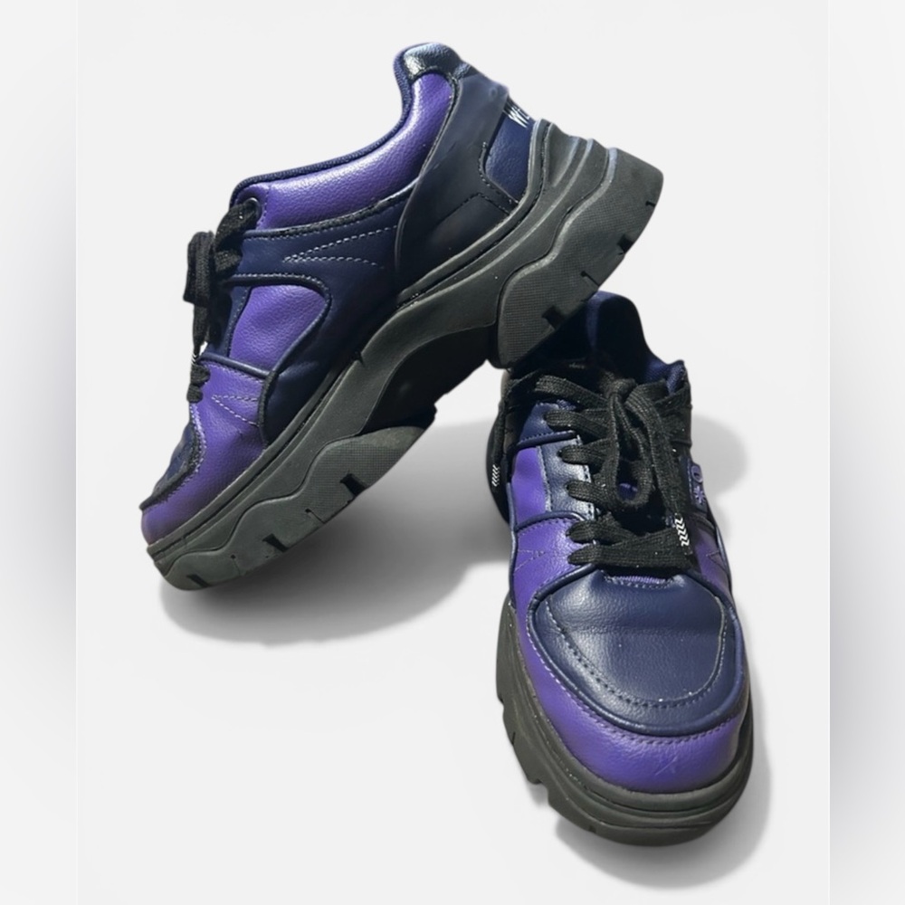 ZARA Wednesday Nevermore Chunky Purple and Black Sneakers | EU 36 (9.0 inches) - Picture 2 of 8